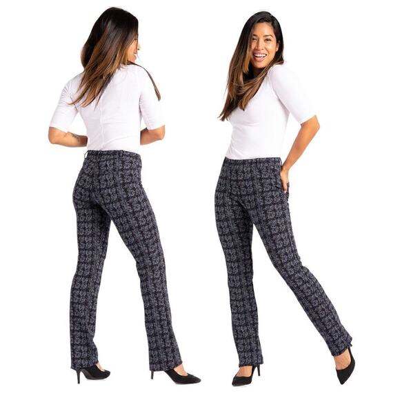 Betabrand Abstract Print Pull On Stretch Dress / Yoga Straight Pants Size Small - Picture 1 of 8